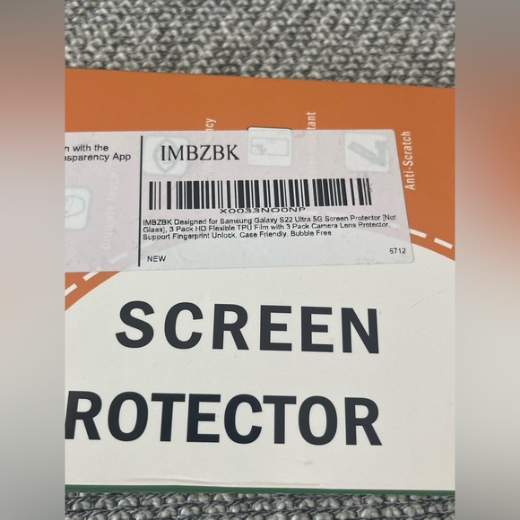 Samsung Galaxy S22 Ultra Screen Protectors- 3 Per Package, 2 Boxes - Picture 12 of 16
